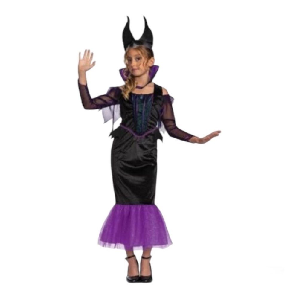 Girls Disney Sleeping Beauty Maleficent Halloween Costume Size Large